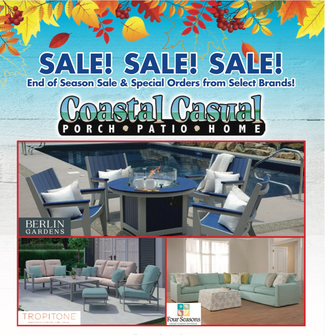 Coastal Casual's Fall 2024 Sale on Patio Furniture, Indoor and Outdoor Furniture in St. Augustine Florida